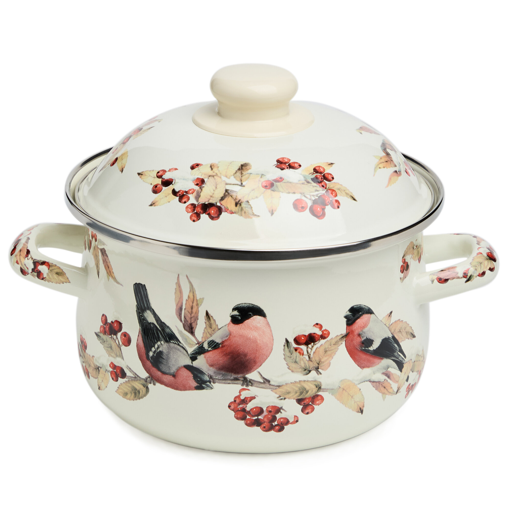 Кастрюля 934-746 agness с крышкой серия снегири 2.0 л