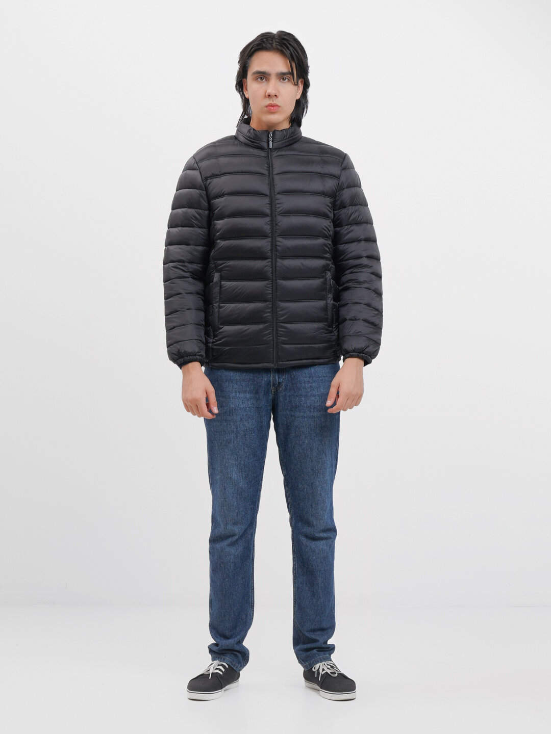 Куртка , размер 4XL, черный/угольный серый — фото 1