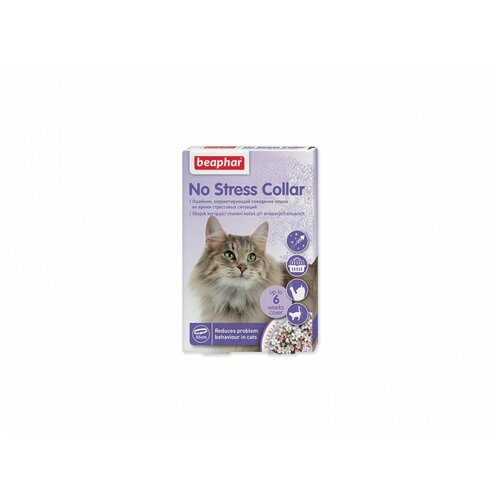 Ошейник Beaphar No Stress Collar для кошек успокаивающий, 35 мл beaphar veto nature bio collar cat 35 cm