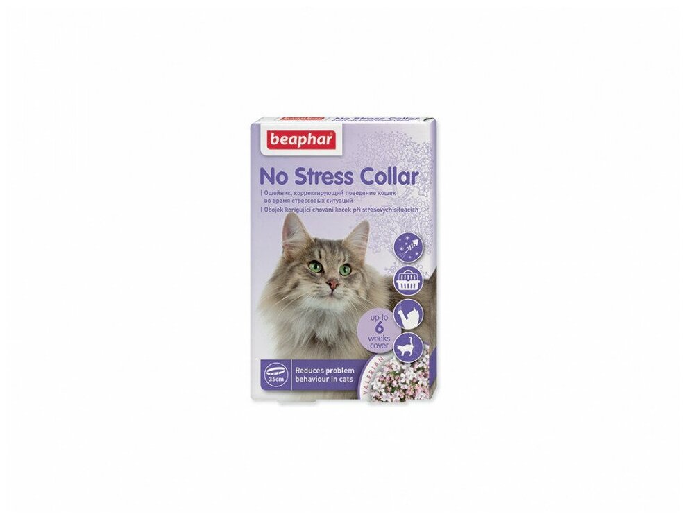 Ошейник Beaphar No Stress Collar для кошек успокаивающий, 35 мл