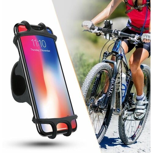 Универсальный велосипедный силиконовый держатель FLOVEME для телефонов 4-6,3 дюймов фонарь с диагональю экрана 1