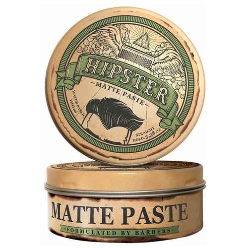 Hipster Паста для укладки волос Matte Paste со средней фиксацией и матовым эффектом, 100 мл