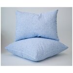 Подушка голубая Экофайбер 70х70 - изображение
