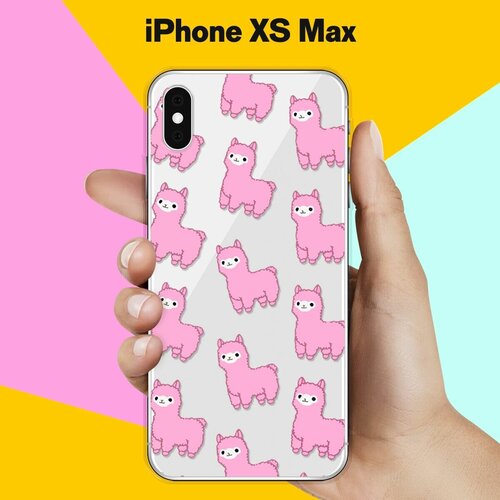 Силиконовый чехол Ламы на Apple iPhone Xs Max силиконовый чехол белые ламы на apple iphone 11 pro max