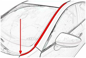 Водосток (дефлектор) лобового стекла Mercedes-Benz E-Class 2020-