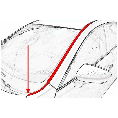 Водосток лобового стекла Nissan X-Trail 2011-2014