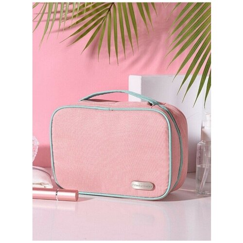 фото Водонепроницаемая съёмная дорожная косметичка, цвет светло-розовый, 22х15х8 см