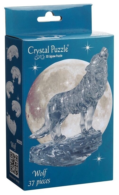 Головоломка 3D Crystal Puzzle Черный волк цвет: черный - фото №11