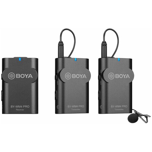 Радиомикрофонная система BOYA BY-WM4 PRO K2 радиосистема boya by wm4 pro k2 разъем mini jack 3 5 mm черный