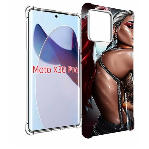 Чехол MyPads девушка-с-крыльями женский для Motorola Moto X30 Pro задняя-панель-накладка-бампер