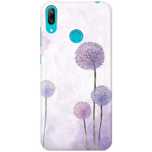 фото Ультратонкий силиконовый чехол-накладка для huawei y7 (2019) с принтом "одуванчики" gosso