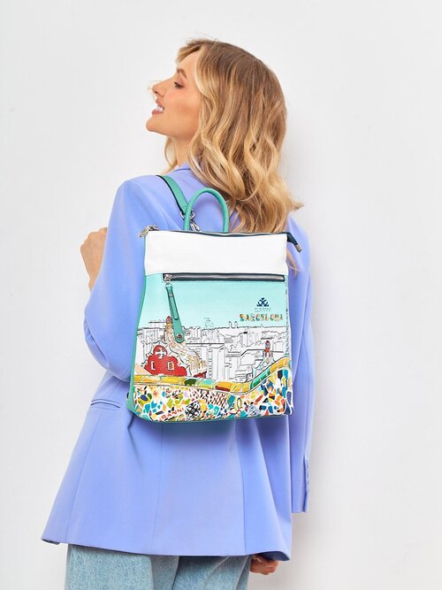 Городской женский рюкзак CURANNI с принтом Барселона