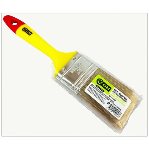 3-ON Кисть малярная плоская Kанекарон, искуственная щетина 2 (50мм) пластиковая ручка, 02-01-320 (арт. 729661)