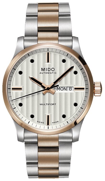Наручные часы Mido Multifort M0054302203180, золотой, серебряный