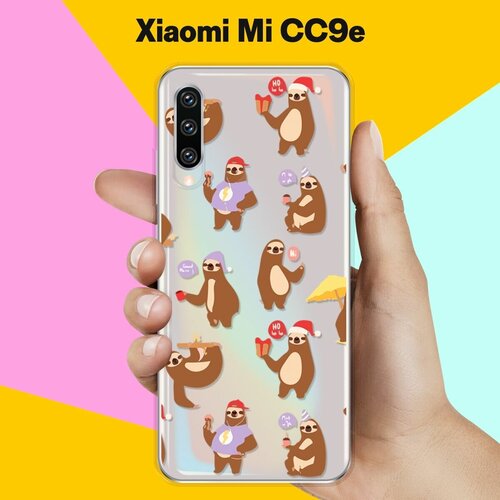 Силиконовый чехол Узор из ленивцев на Xiaomi Mi CC9e силиконовый чехол узор из ленивцев на xiaomi redmi 9a