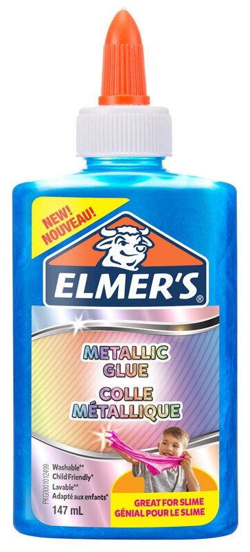 Elmers Клей канцелярский Metallic Glue для слаймов 147мл, металлик