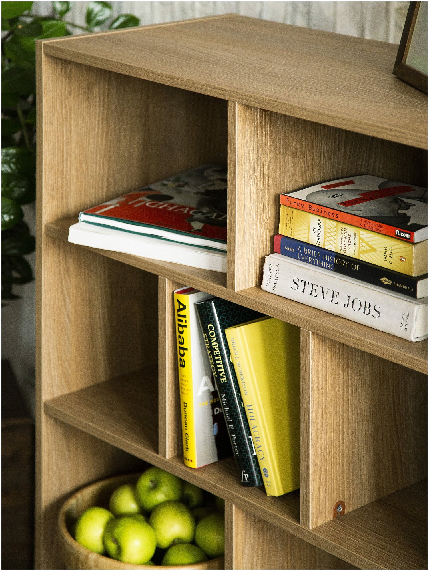 Стеллаж деревянный для книг / Стеллаж напольный книжный, модульный, лофт INTERIUM Juls V, 77х37.4х110.8 см - фото №2