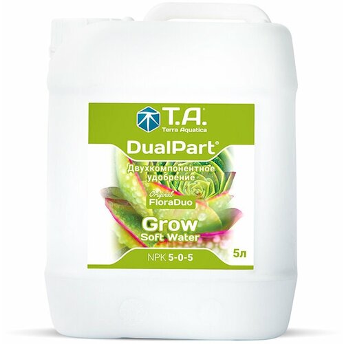 удобрение для мягкой воды terra aquatica dualpart grow sw ex ghe floraduo grow sw 0 5 л Минеральное удобрение Terra Aquatica DualPart Grow SW 5 л (для мягкой воды)