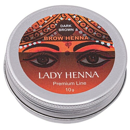 Купить Lady Henna Краска для бровей на основе хны Premium Line темно-коричневый