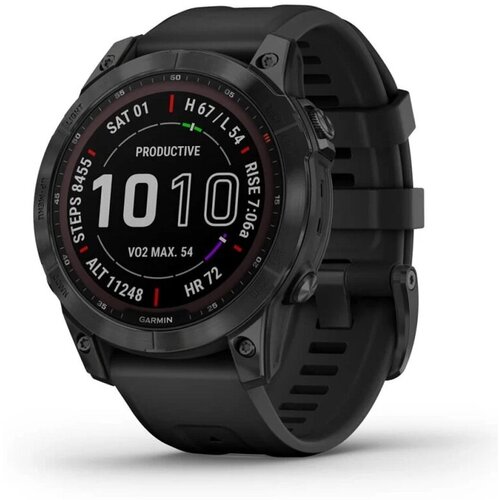 Умные часы Garmin fenix 7 Sapphire Solar Edition Black DLC Titanium with Black Band 7949000₽