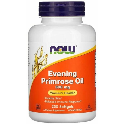 Масло примулы вечерней, Now Foods, Super Primrose 500 мг, 250 капсул масло примулы вечерней solgar evening primrose oil 500 mg 60 шт