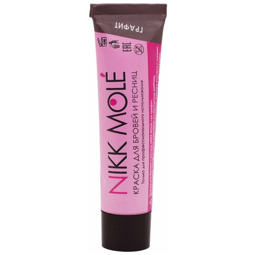 Nikk Mole Краска для бровей и ресниц, графит, 15 мл, 1 уп. brow paste зеленое яблоко неон mini nikk mole 10 гр