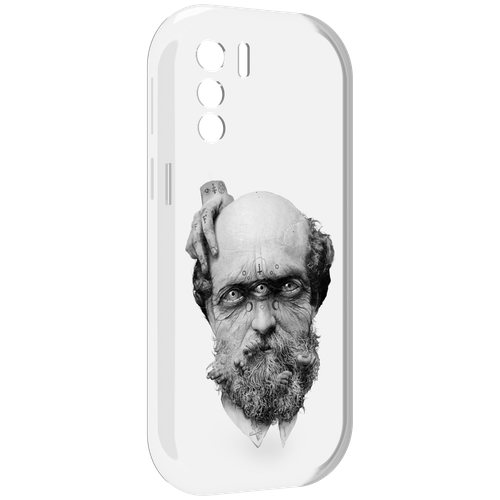 Чехол MyPads страшный бородатый мужчина абстракция для UleFone Note 13P задняя-панель-накладка-бампер