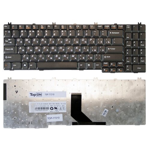 Клавиатура для ноутбука Lenovo IdeaPad G550 G555 B550 B560 V560 Series Плоский Enter Черная без рамки 25-008409 V105120AS1 187000₽