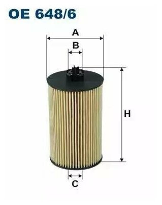 Фильтр масляный (картридж) OE6486 Filtron для Opel Astra, Corsa, Chevrolet Aveo, Cruze/ Масляный фильтр фильтрон для Опель Астра, Корса, Шевроле Авео, Круз