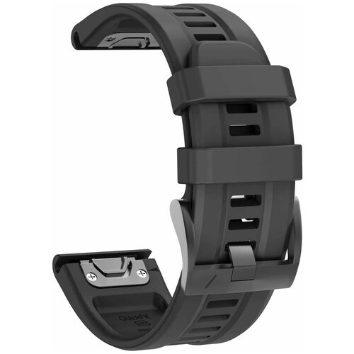 Силиконовый ремешок на часы Garmin Fenix 7, 6, 5 / Epix / Instinct / Garmin Forerunner 945, 935, 745, быстросъемный QuickFit 22 мм с гравировкой ремешок силиконовый quickfit 22 мм для garmin fenix 7pro 7 6 5 marq forerunner 9x5 instinct epix 47 коричневый темно серый