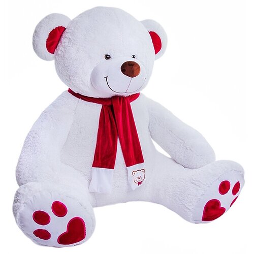 Плюшевый медведь Белайтойс Кельвин 200см, большой огромный мишка, подарки детям, подарок девушке, цвет белый плюшевый медведь купер 90см подарки детям подарок девушке большой мишка цвет белый