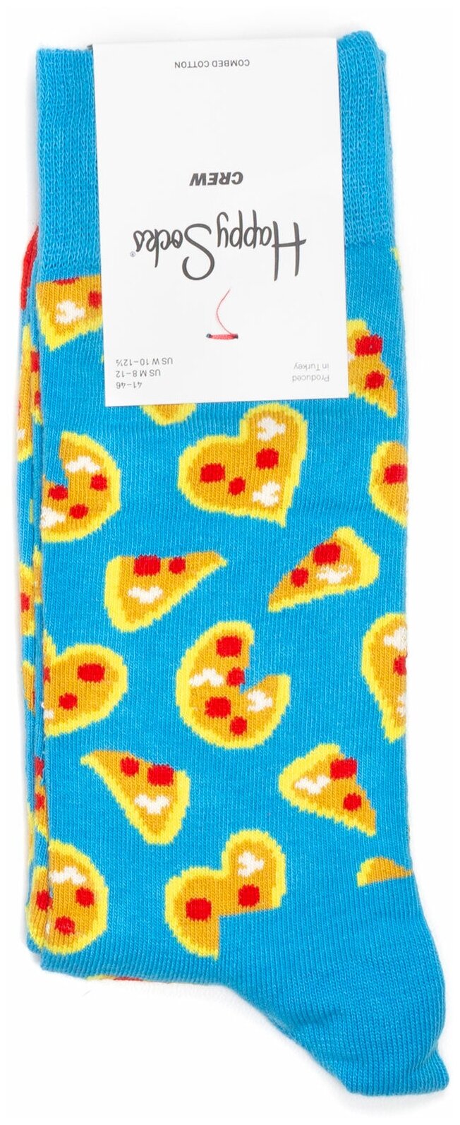 Happy Socks - Pizza Love Blue носки "Любитель пиццы" 36-40
