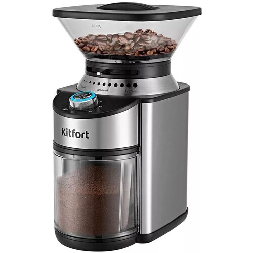Кофемолка Kitfort КТ-770 нержавеющая сталь кофемолка kitfort кт емкость 25гр 150вт белый