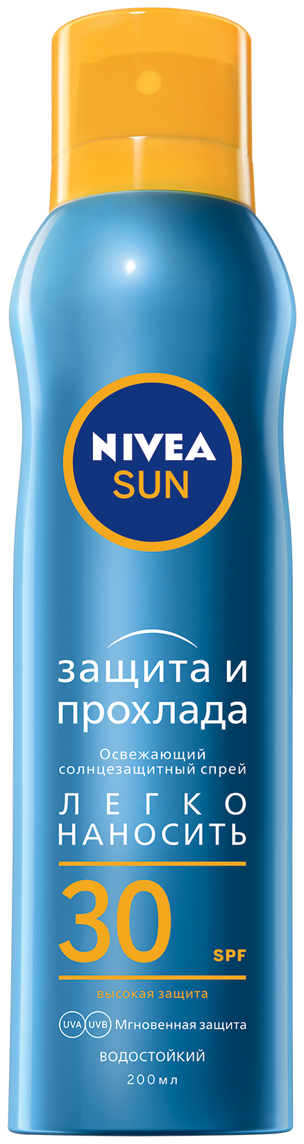NIVEA Sun освежающий солнцезащитный спрей Защита и прохлада SPF 30 SPF 30, 200 мл