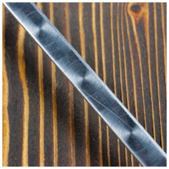 Шампур узбекский 82см, деревянная ручка, (рабочая часть 60см), с узором - фотография № 3