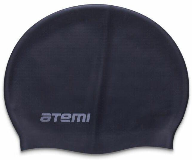 Шапочка для плавания Atemi, силикон (массаж.), черная, DC502