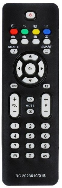 Luazon Home Пульт дистанционного управления LuazON KDL-0046 для телевизоров Philips, 36 кнопок, чёрный
