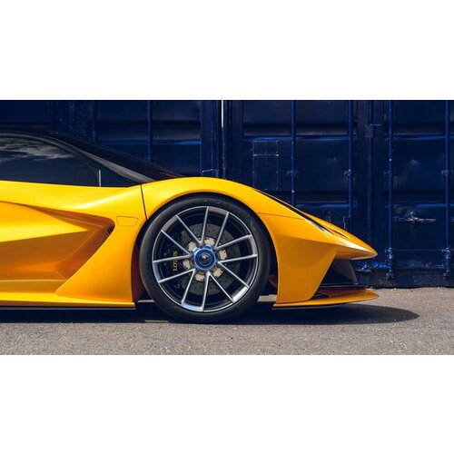 Картина на холсте 60x100 LinxOne Lotus electric sports car интерьер для дома / декор на стену / дизайн
