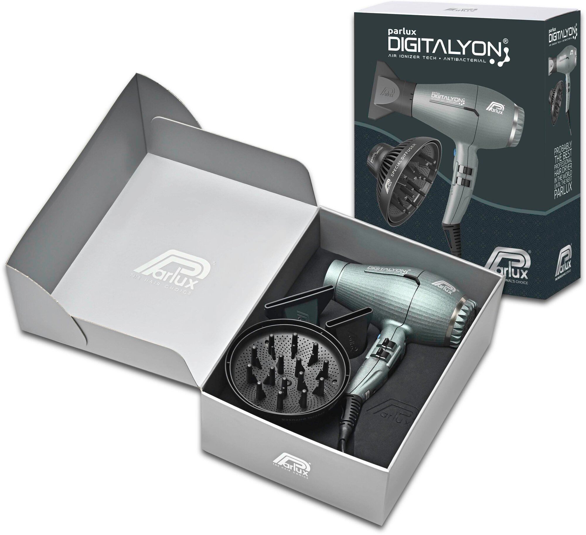 Фен Parlux Digitalyon Glitter Grey +...