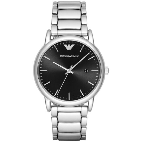 наручные часы emporio armani luigi серебряный черный Наручные часы EMPORIO ARMANI Luigi, серебряный, черный