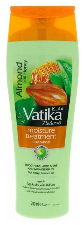 Шампунь Дабур Ватика Увлажнение (Dabur Vatika Moisture Treatment) для сухих и вьющихся волос, 200 мл