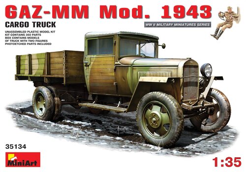 Сборная модель MINIART автомобиль ГАЗ-ММ образец 1943 1:35 (35134)