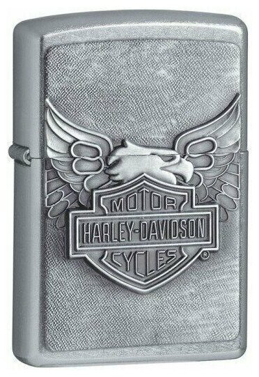 Подарочный набор ZIPPO ( Зажигалка ZIPPO 20230 Harley-Davidson, серебристая, с покрытием Street Chrome + кремни + топливо, 125 мл ) - фотография № 7