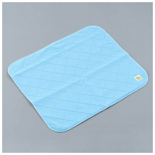 Пелёнка для животных многоразовая впитывающая 60 х 50 см голубой 1013₽