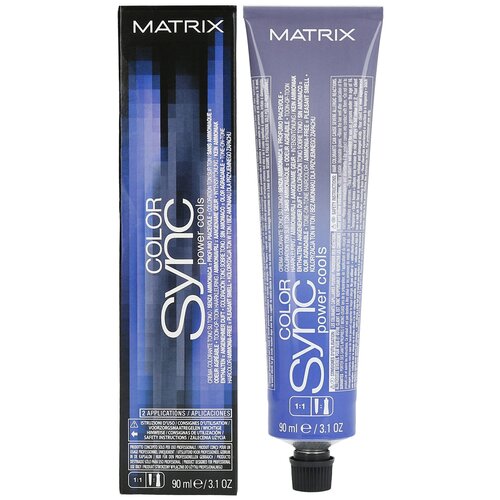 Купить Matrix Color Sync краска для волос Power cools, 5VA светлый шатен перламутрово-пепельный, 90 мл, каштановый