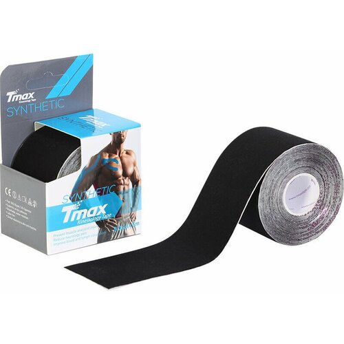 Кинезио тейп синтетика TMax Rayon Base Tape 5cm x 5m (черный)