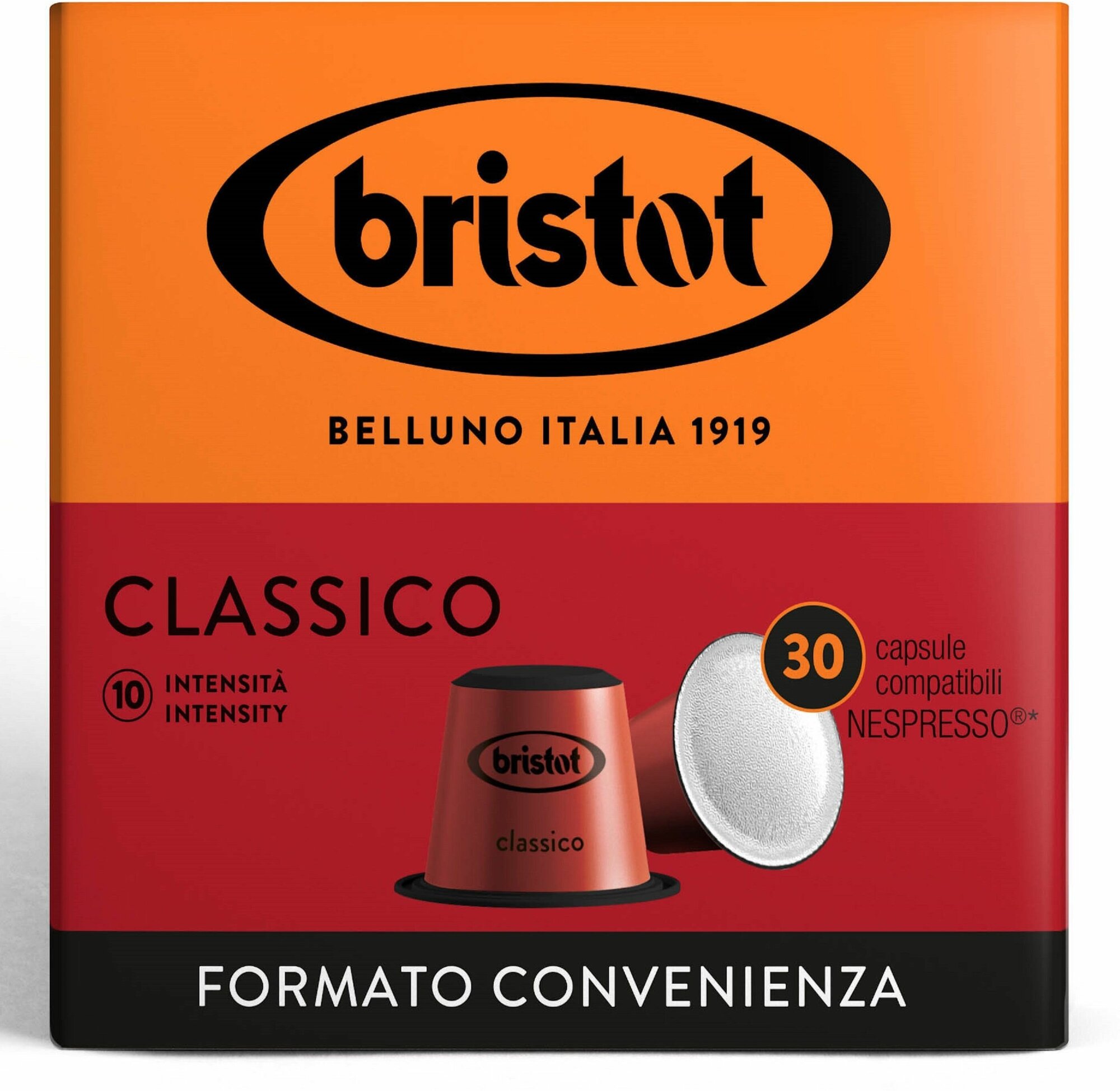 Кофе Bristot Classico 30шт. в капсулах Nespresso