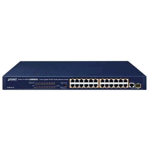 коммутатор planet fgsw 2511p 24 port 10 100tx 802 3at poe 1 port gigabit tp sfp combo ethernet switch 190w poe budget standard vlan qos extend mo Коммутатор/ PLANET FGSW-2511P 24-Port 10/100TX 802.3at PoE + 1-Port Gigabit TP/SFP combo Ethernet Switch (190W PoE Budget, Standard/VLAN/QoS/Extend mo
