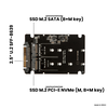 Адаптер-переходник для установки накопителей SSD M.2 SATA (B+M key) / M.2 PCIe NVMe (M key) в разъем 2.5 U.2 SFF-8639 / NFHK N-2510V3 - изображение