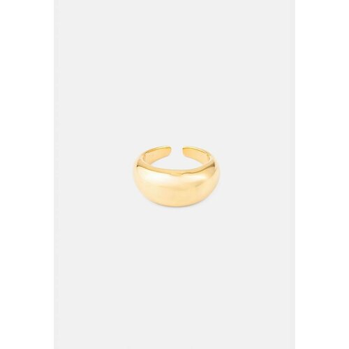 фото Кольцо freeform jewellery, латунь, золочение, безразмерное, золотой